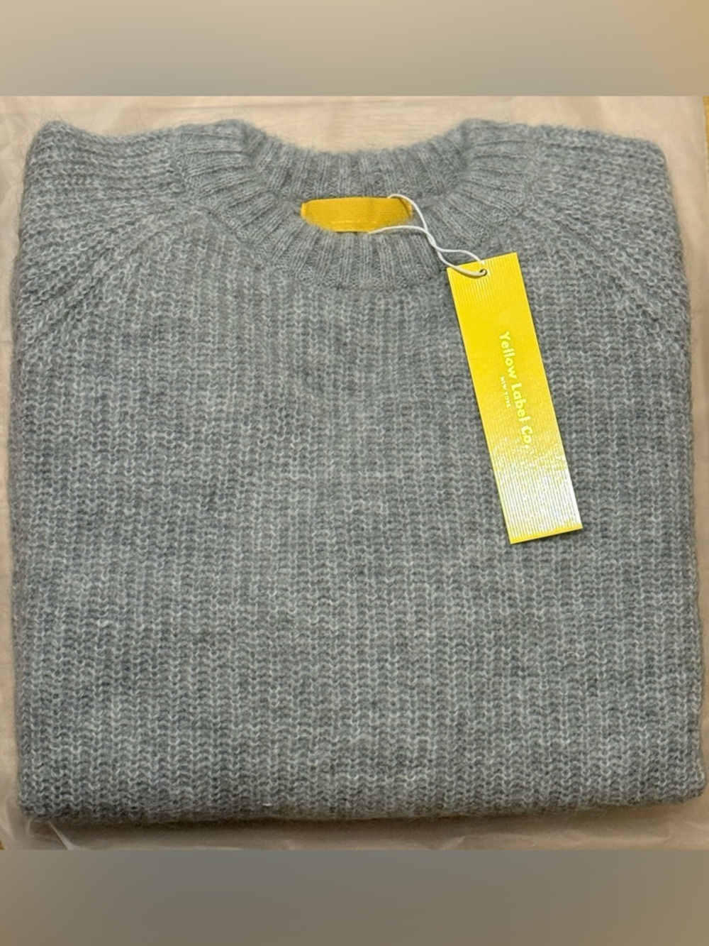 NWT - Yellow Label Co. Mohair Alpaca Sweater Grey Oversized XL / XXL - Picture 3 of 6